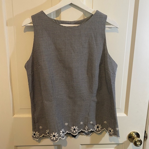 La Vore Tops - Vintage La Vore Embroidered Sleeveless Blouse - XLARGE